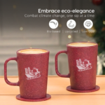 Earth Friendly Christmas Gifts For Family & Friends | Printed Mug and Coasters Set of 2 | Loopac Box | 350 ml | Mugs for Gifts | Made with Rice Husk - Image 6