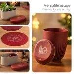 Earth Friendly Christmas Gifts For Family & Friends | Printed Mug and Coasters Set of 2 | Loopac Box | 300 ml | Mugs for Gifts | Made with Rice Husk - Image 6