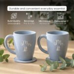 Earth Friendly Mr & Mrs Coffee Mugs For Couple | 300 ml | Two Mugs, Coasters Set of 2, Keychain & One Loopac Box | Wedding gift for Couples | Made with Rice Husk - Image 7