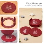 Earth Friendly Dockie Stand & Printed Coasters Set of 6 | Christmas Gifting | Coasters for Dining Table for Hot Pots | Made with Rice Husk Biocomposite | Must-have Christmas picks - Image 8