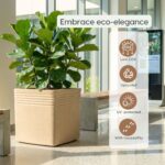 Earth-Friendly Portico Pots for Home Big Size | 18 inch | Pack of 1 | Made with Rice Husk Biocomposite | UV Protected - Image 4