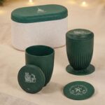 Earth Friendly Christmas Gifts For Family & Friends | Printed Mug and Coasters Set of 2 | Loopac Box | 350 ml | Mugs for Gifts | Made with Rice Husk