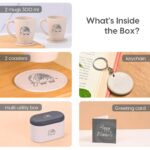 Earth Friendly Gifts | Elephant Printed Mug and Coasters Set of 2 | 300 ml | Keychain, Loopac Box, Gift Card | For Family and Friends | Mugs for Gifts | Made with Rice Husk - Image 2