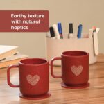 Earth Friendly Valentine Gifts for Couple | Gift for Girlfriend and Boyfriend | Love Gift  Set of 2 | 300 ml | Made with Rice Husk and Coffee Husk Biocompoiste - Image 5