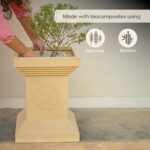 Earth-Friendly Plant Pot Set for Home Big Size | 20 inch & 8 inch, Pack of 2 | Pots Made with Rice Husk & Bamboo Biocomposite | UV Protected Plant Pots | Tulasi Kota Set - Image 3