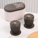 Earth-Friendly Valentine Gifts for Couple | Love Gift Set of 2 | 250 ml | Gift for Girlfriend and Boyfriend | Made with Rice Husk and Coffee Husk Biocompoiste