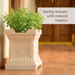 Earth-Friendly Brindavan Tulsi Pots for Home Big Size | 17 inch| Pack of 1 | Heavy Duty Tulasi Pot Made with Rice Husk & Bamboo Biocomposite | UV Protected Plant Pots | Tulasi Kota Set - Image 6