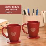 Earth Friendly Valentine Gifts for Couple | Gift for Girlfriend and Boyfriend | Love Gift  Set of 2 | 300 ml | Made with Rice Husk and Coffee Husk Biocompoiste - Image 6