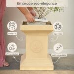 Earth-Friendly Plant Pot Set for Home Big Size | 20 inch & 8 inch, Pack of 2 | Pots Made with Rice Husk & Bamboo Biocomposite | UV Protected Plant Pots | Tulasi Kota Set - Image 5