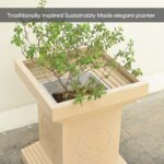 Earth-Friendly Plant Pot Set for Home Big Size | 20 inch & 8 inch, Pack of 2 | Pots Made with Rice Husk & Bamboo Biocomposite | UV Protected Plant Pots | Tulasi Kota Set - Image 6