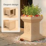 Earth-Friendly Plant Pot Set for Home Big Size | 20 inch & 8 inch, Pack of 2 | Pots Made with Rice Husk & Bamboo Biocomposite | UV Protected Plant Pots | Tulasi Kota Set - Image 7