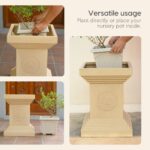 Earth-Friendly Plant Pot Set for Home Big Size | 20 inch & 8 inch, Pack of 2 | Pots Made with Rice Husk & Bamboo Biocomposite | UV Protected Plant Pots | Tulasi Kota Set - Image 8